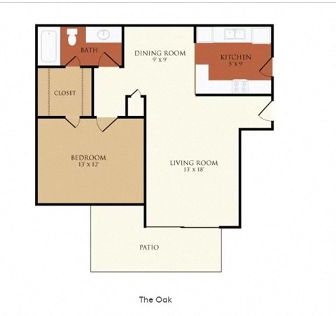 the oak apartments floor plan